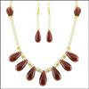 Semi-precious drop pearl necklace - JPNM-2571 - Click here to View more details about this Product